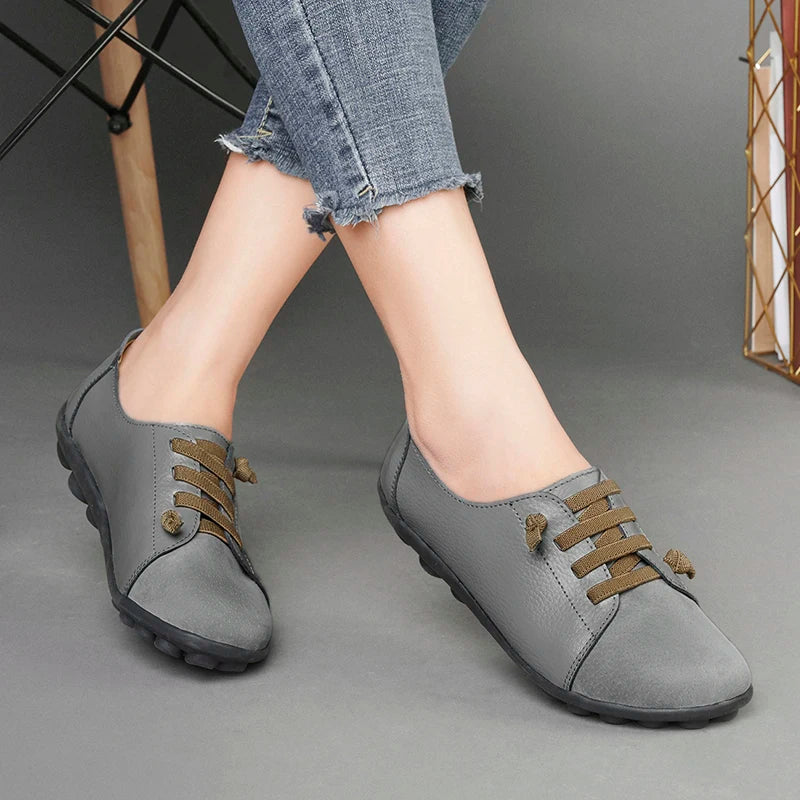 Women Flat Shoes Woman Fashion Women Slip on Shoes Leather Soft Walking Shoes Lightweight Woman Loafers Home Shoes Zapatos Mujer