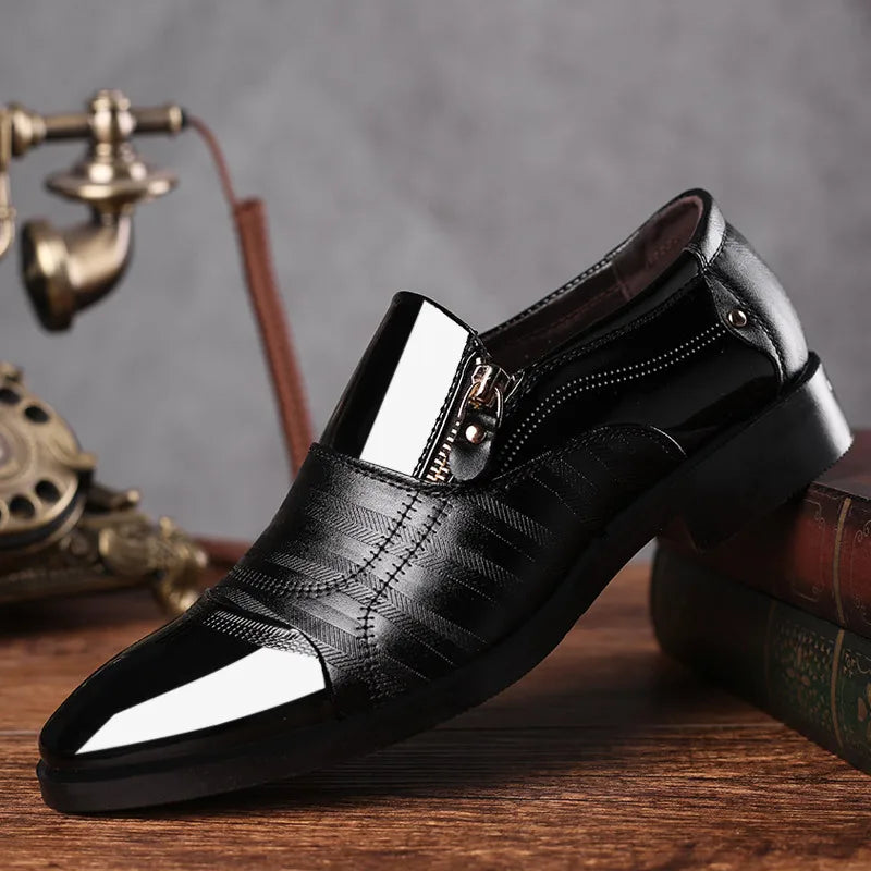 Leather Shoes Men Luxury Business Men Dress Shoes plus Size Office Oxford Shoes High Quality Elegant Men Party Wedding Footwear