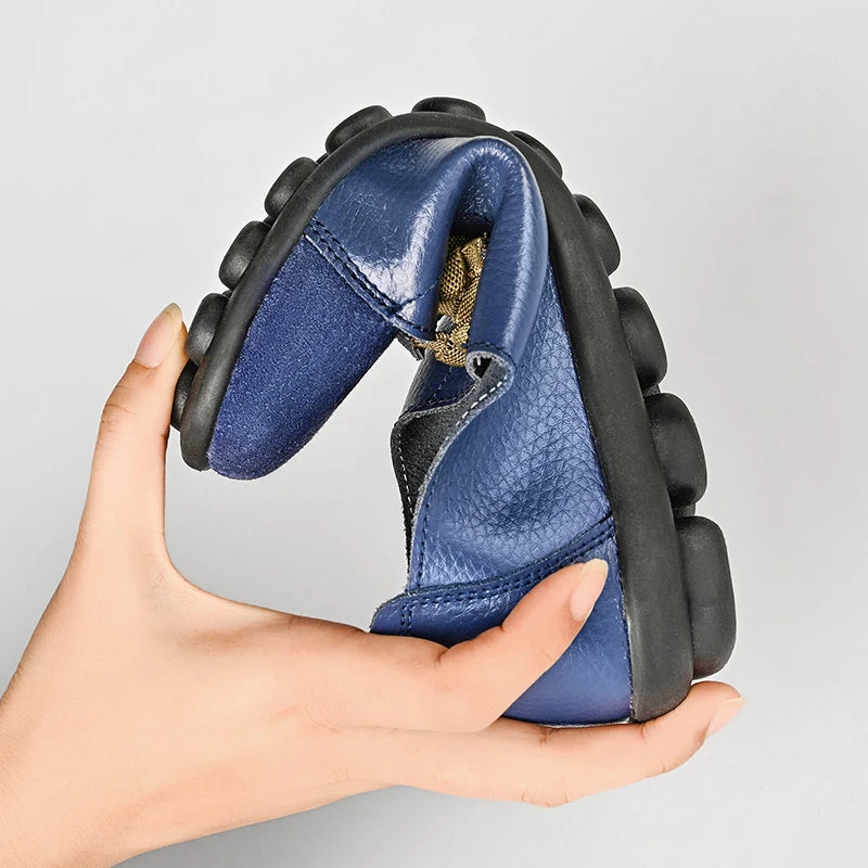 Women Flat Shoes Woman Fashion Women Slip on Shoes Leather Soft Walking Shoes Lightweight Woman Loafers Home Shoes Zapatos Mujer