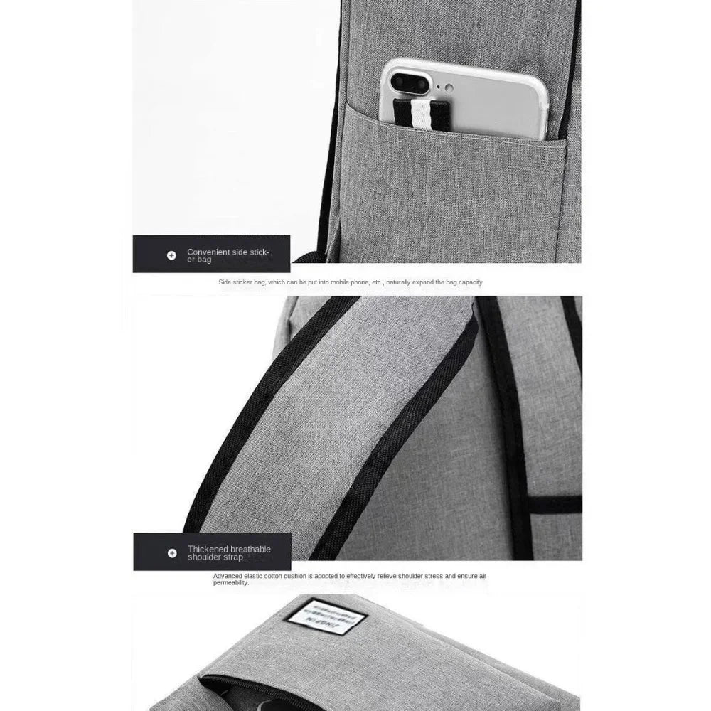 15 Inches Versatile Backpack Trendy Washable Oxford Cloth Computer Bag Black Grey Blue Red School Student Backpack Unisex