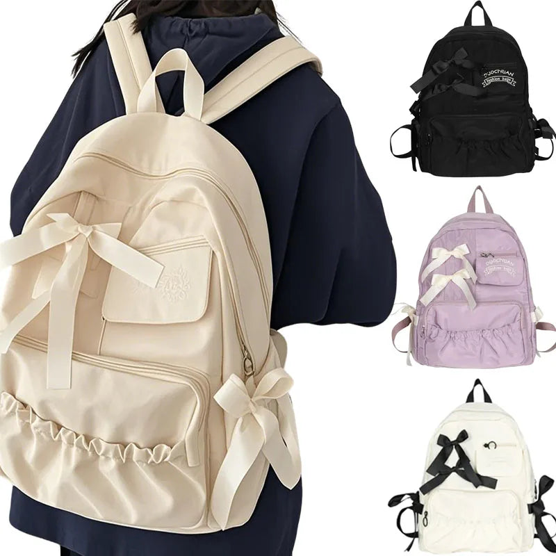 2025 Fashion Backpack Canvas Women Backpack Anti-Theft Shoulder Bags New School Bag for Teenager Girls School Backapck Female