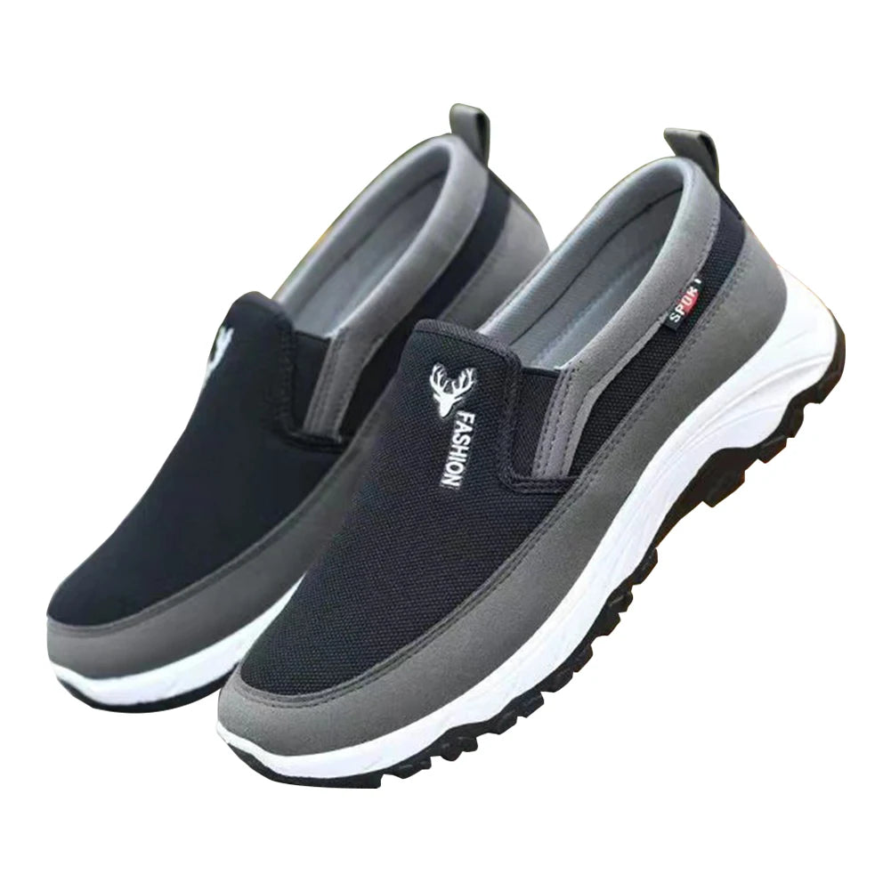 Men Penny Boat Shoes Sports Shoes Breathable Orthopedic Travel Plimsolls Flat Slip on for Outdoor Activity Hiking Walking