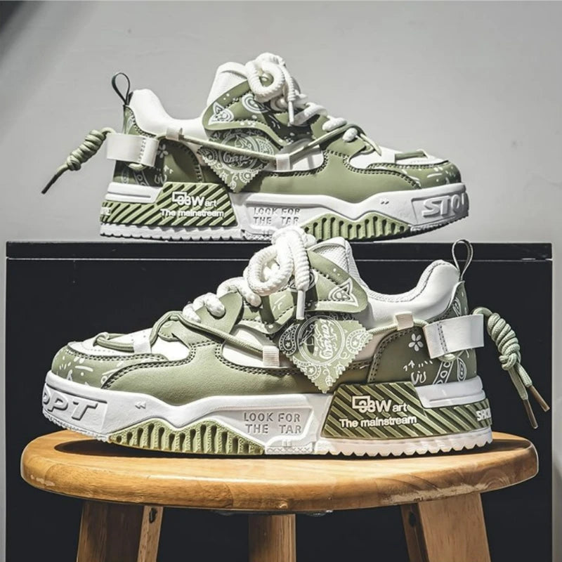Fashion Skate Shoes Men'S Sneakers Men Breathable Running Shoes Outdoor Mesh Casual Shoe Man Lace up Vulcanized Shoes Zapatillas