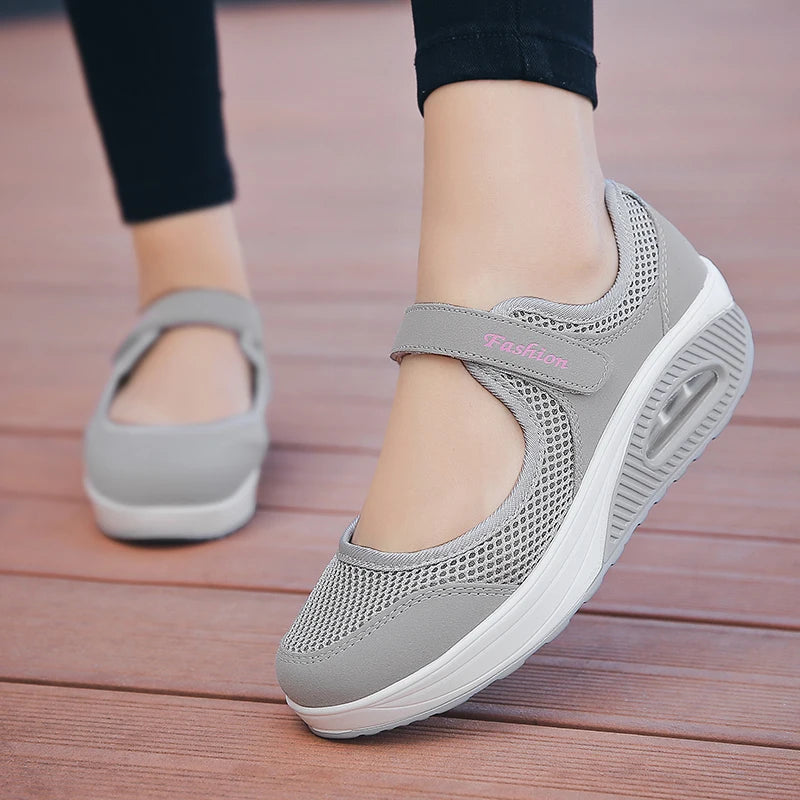 Women Flat Platform Shoes Summer Fashion Woman Breathable Mesh Casual Shoes Moccasin Zapatos Mujer Ladies Boat Shoes