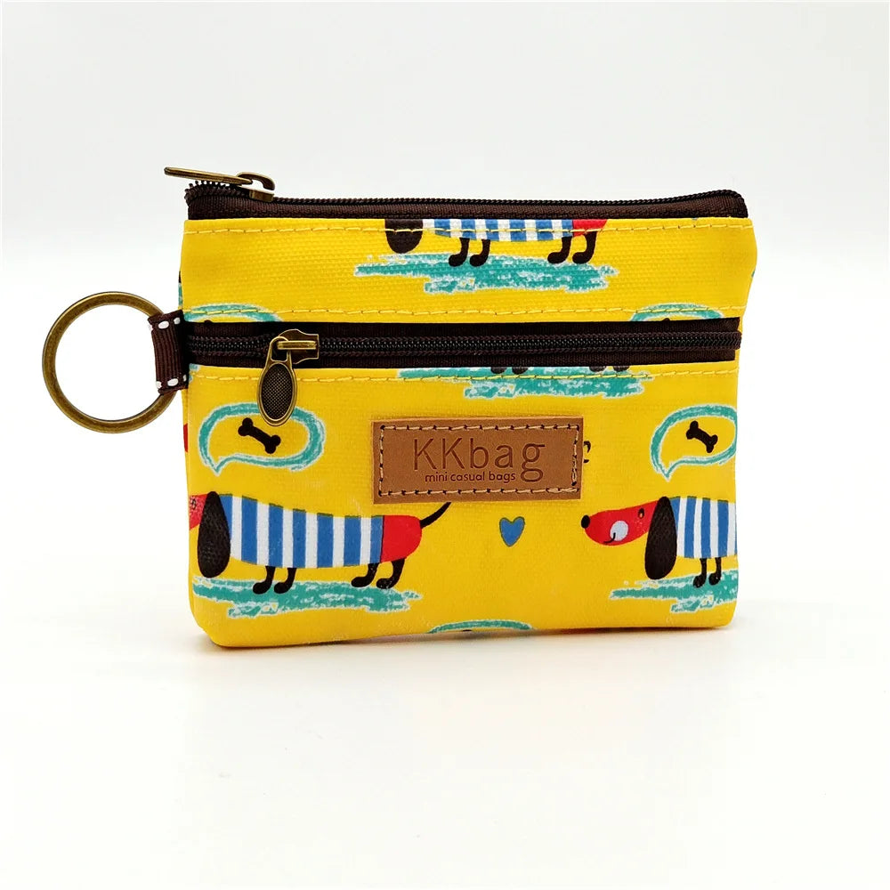 Cute Animals Wallet Zipper Purse Cartoon Small Coin Purse Lightweight Storage Bag Money Bag Key Card Holder for Student Women