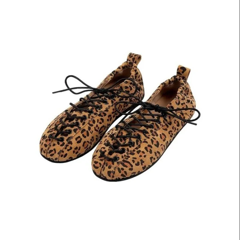 Women'S 2026 Spring Elegant French Lace-Up Woven Cutout Elasticated Flat Sneakers