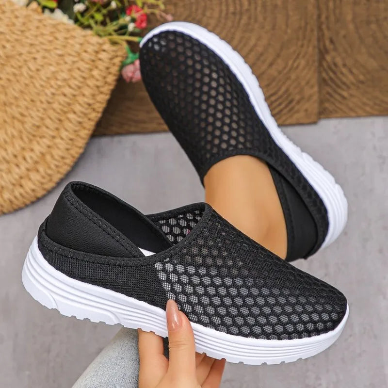 Women'S Breathable Mesh Slip-On Loafers Lightweight Casual Walking Shoes Comfortable Flat Sneakers for Daily Wear Travel Work