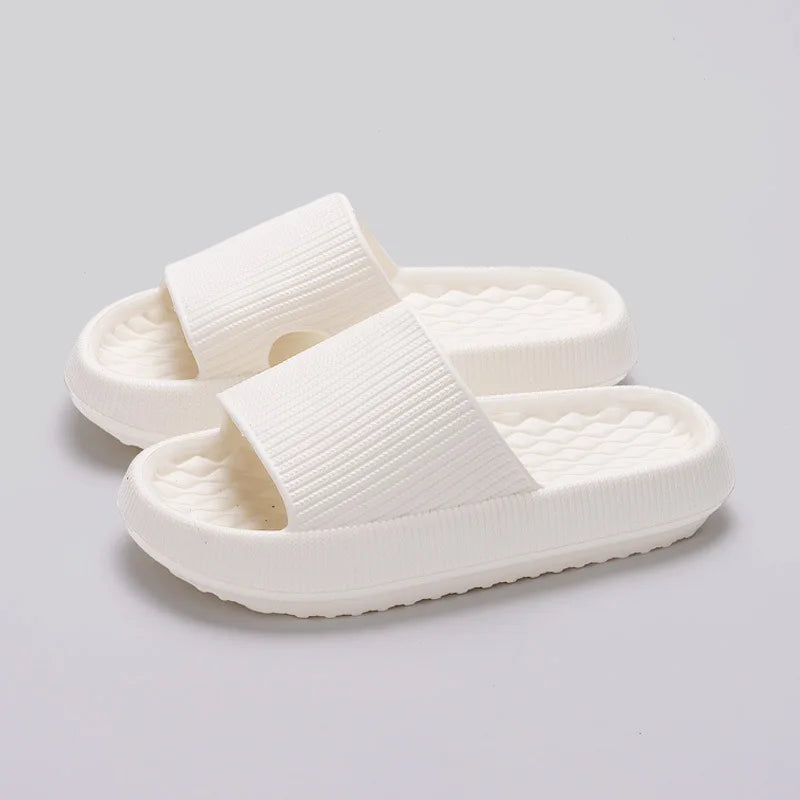2026 Summer Non-Slip Soft Cloud Slippers Women Comfy Eva Thick Platform Slides Woman Couple Bathroom Home Flip Flops 45