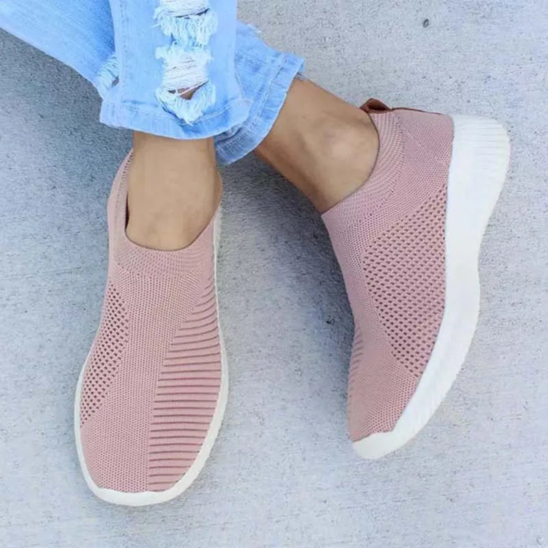 Fashion Women Flats Casual Women Shoe Slip on Women Loafers Walking Sock Sneakers Shoes Woman Outdoor plus Size Zapatos De Mujer