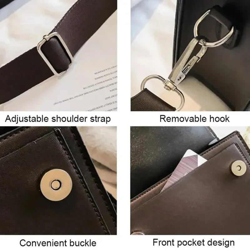 Fashion Women Crossbody Bag PU Leather Small Shoulder Messenger Handbag for Travel