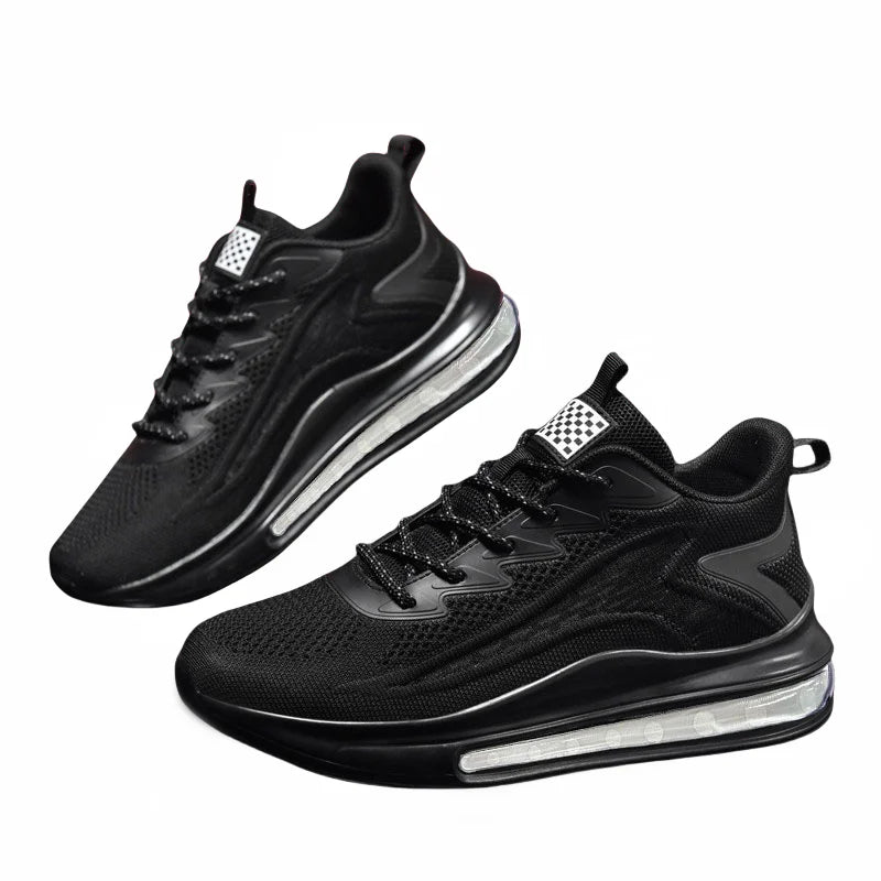 Large Size Men'S Shoes Breathable Lightweight Sports Shoes Outdoor Mesh Black Walking Shoes Trendy Men'S Casual Shoes Running Sh