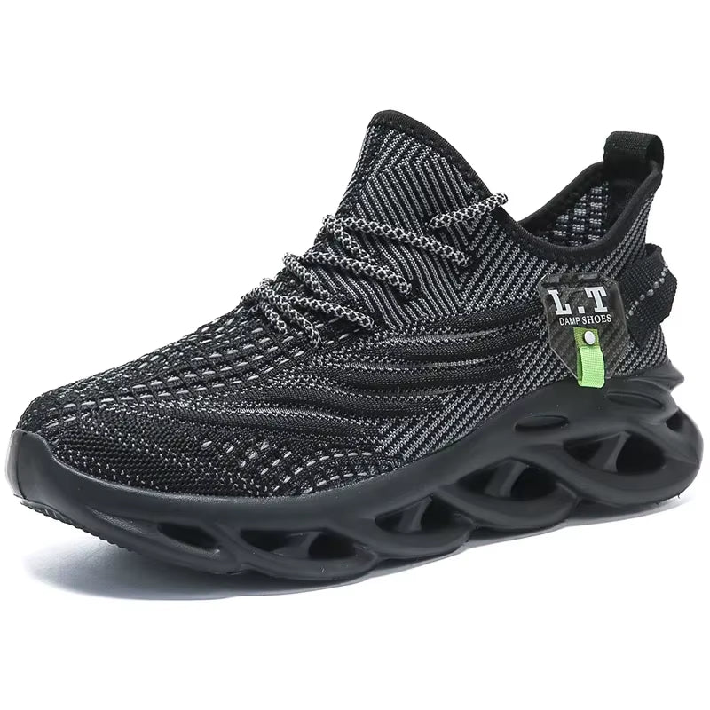 Men Sports Running Black Jogging Shoes Casual Sneakers Outdoor Breathable Mesh Women Light Shock-Absorption Sneakers Men
