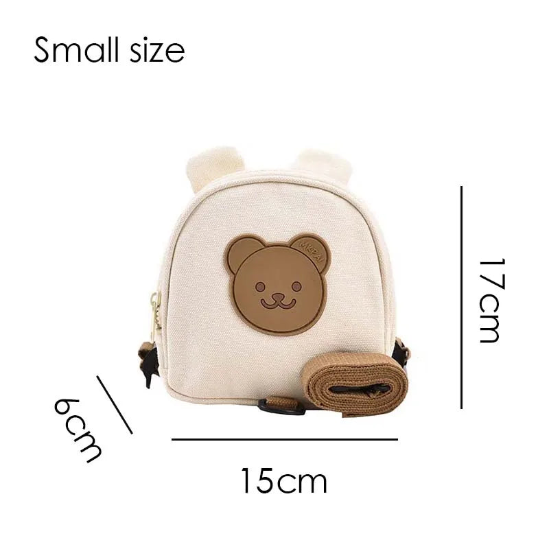 Canvas Baby Backpacks Kindergarten School Bag Bear Bunny Korean Anti-Lost Kids Bags for Girls Boys Children Backpacks for Travel