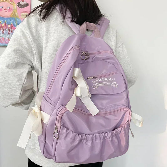 2025 Fashion Backpack Canvas Women Backpack Anti-Theft Shoulder Bags New School Bag for Teenager Girls School Backapck Female