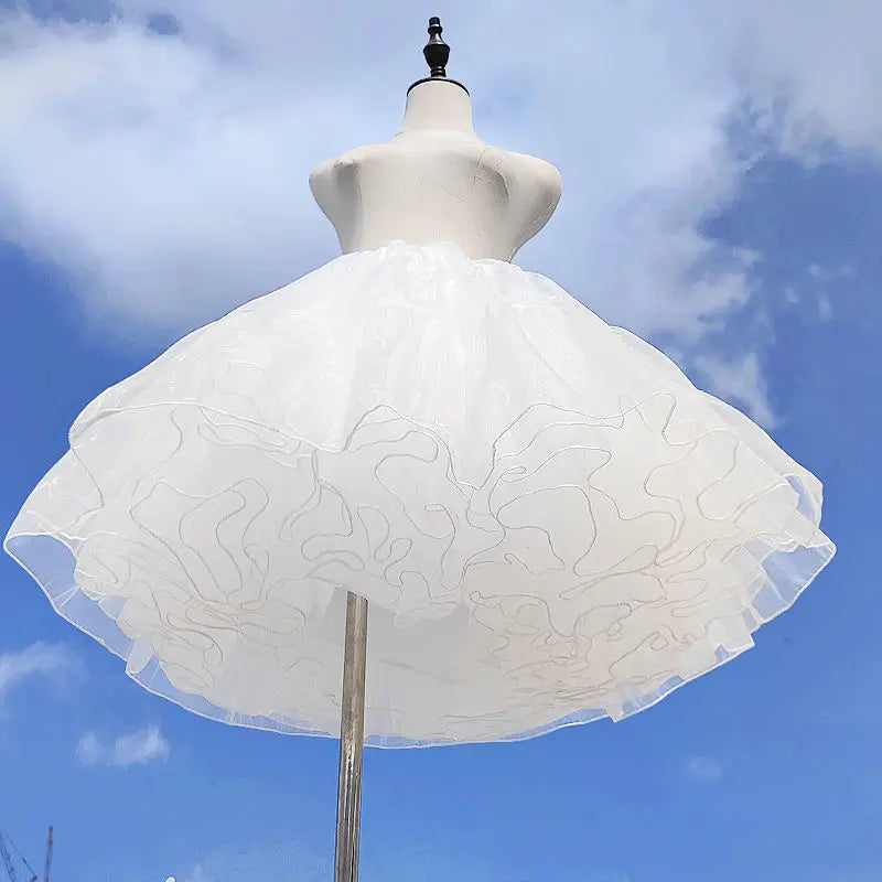 35/40Cm 4Layers White Petticoat Fluffy Lolita Skirt Support Boneless Soft Yarn Canopy Dress Accessory Girl Japan Lolita Costume