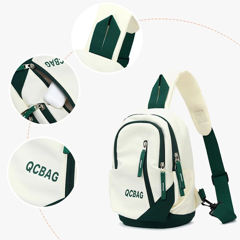 Women'S Crossbody Bag Chest Bag Men'S Trendy Large Capacity Travel Chest Bag Sports Leisure Backpack