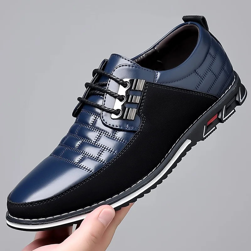 Brand Men'S Casual Shoes Fashion Classic Men'S Pu Leather Shoes Hot Sale Breathable Business Lace-Up Men Shoes plus Size 38-50